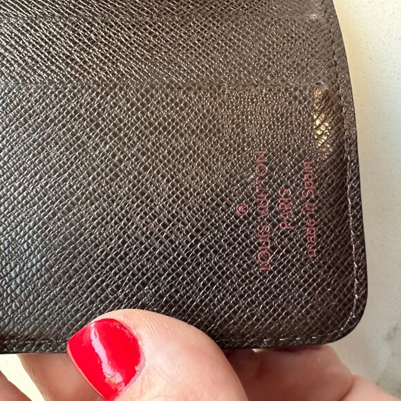 PREOWNED Authentic Louis Vuitton French Wallet (Damier Ebene Canvas) - Picture 5 of 13
